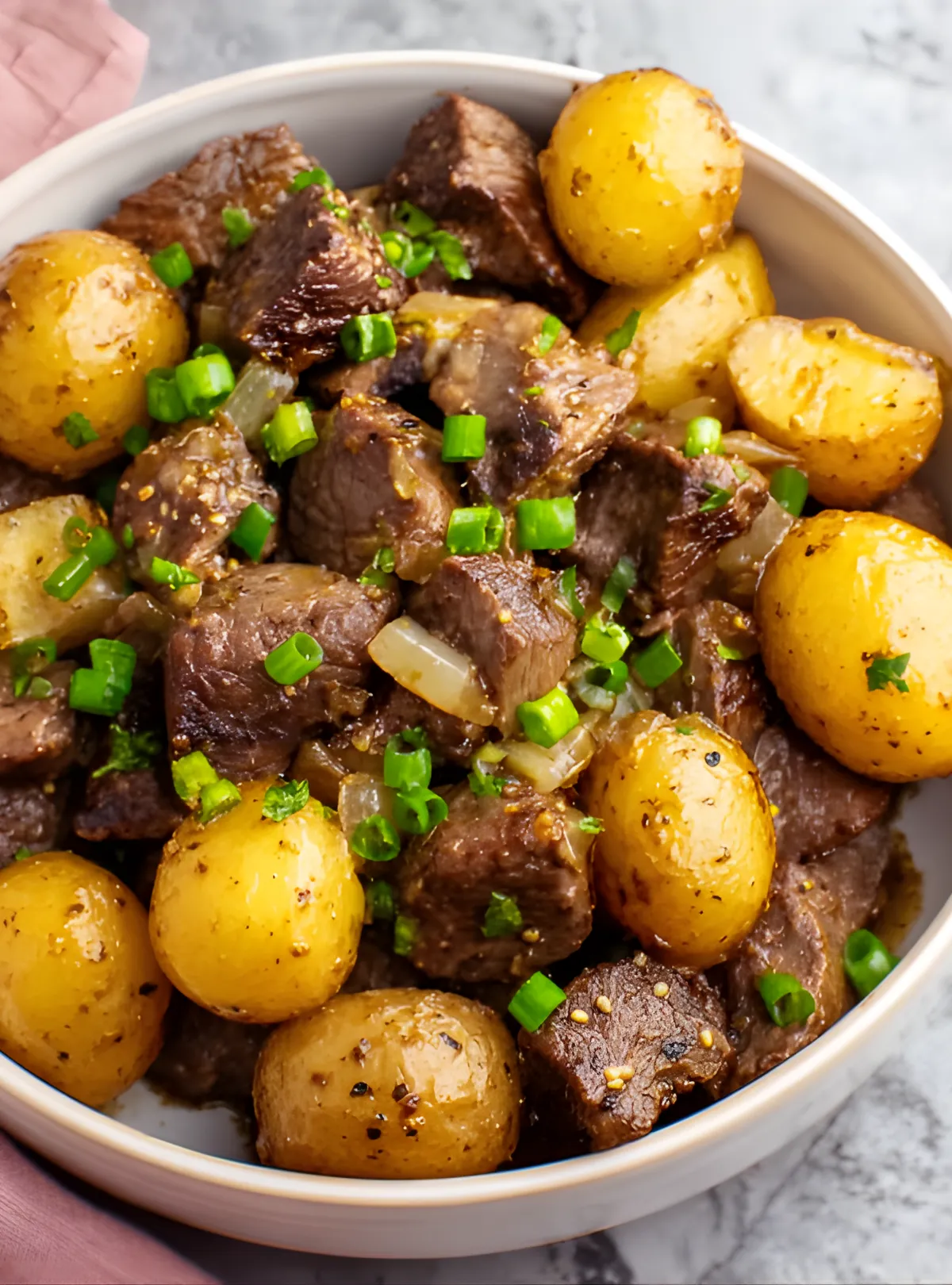 garlic butter steak potatoes
