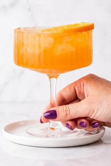 orange mocktail glass