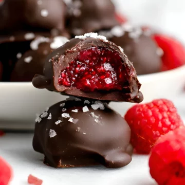 Chocolate raspberry jam bite