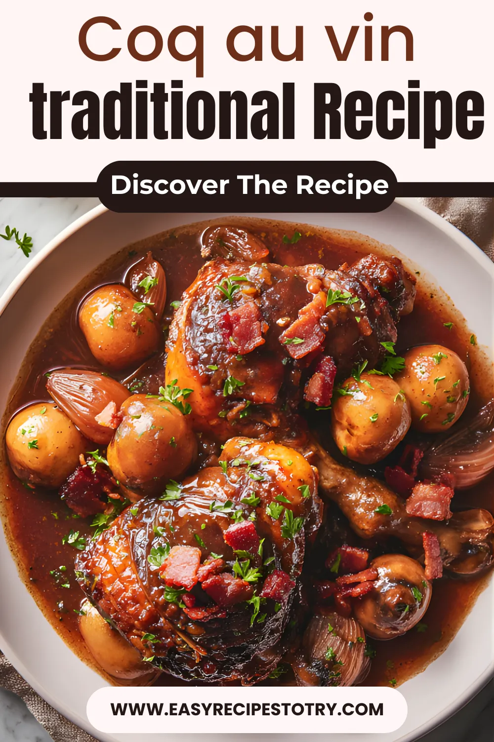 Délicieux Coq au vin traditionnel ! Recette