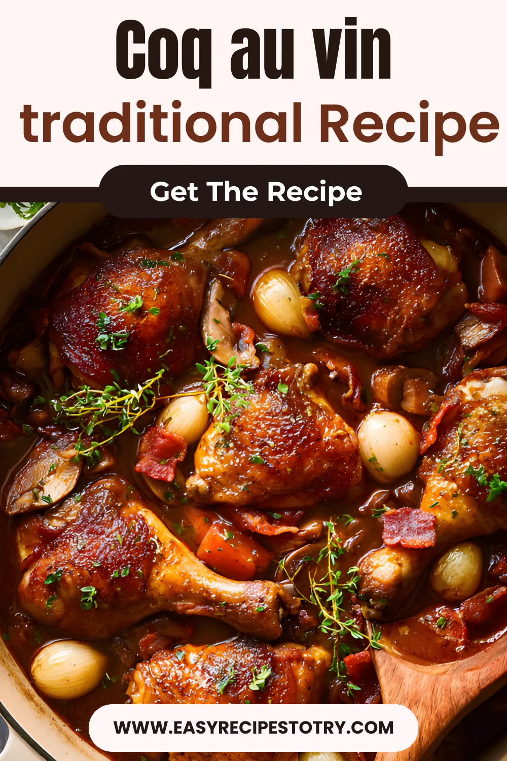 Délicieux Coq au vin traditionnel