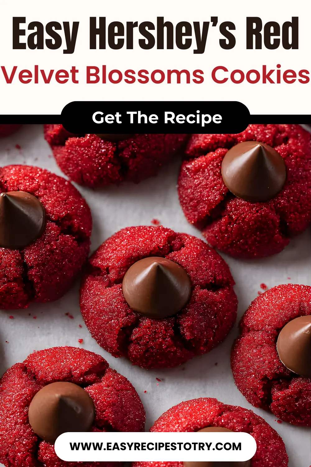 Easy Hershey’s Red Velvet Blossoms Cookies