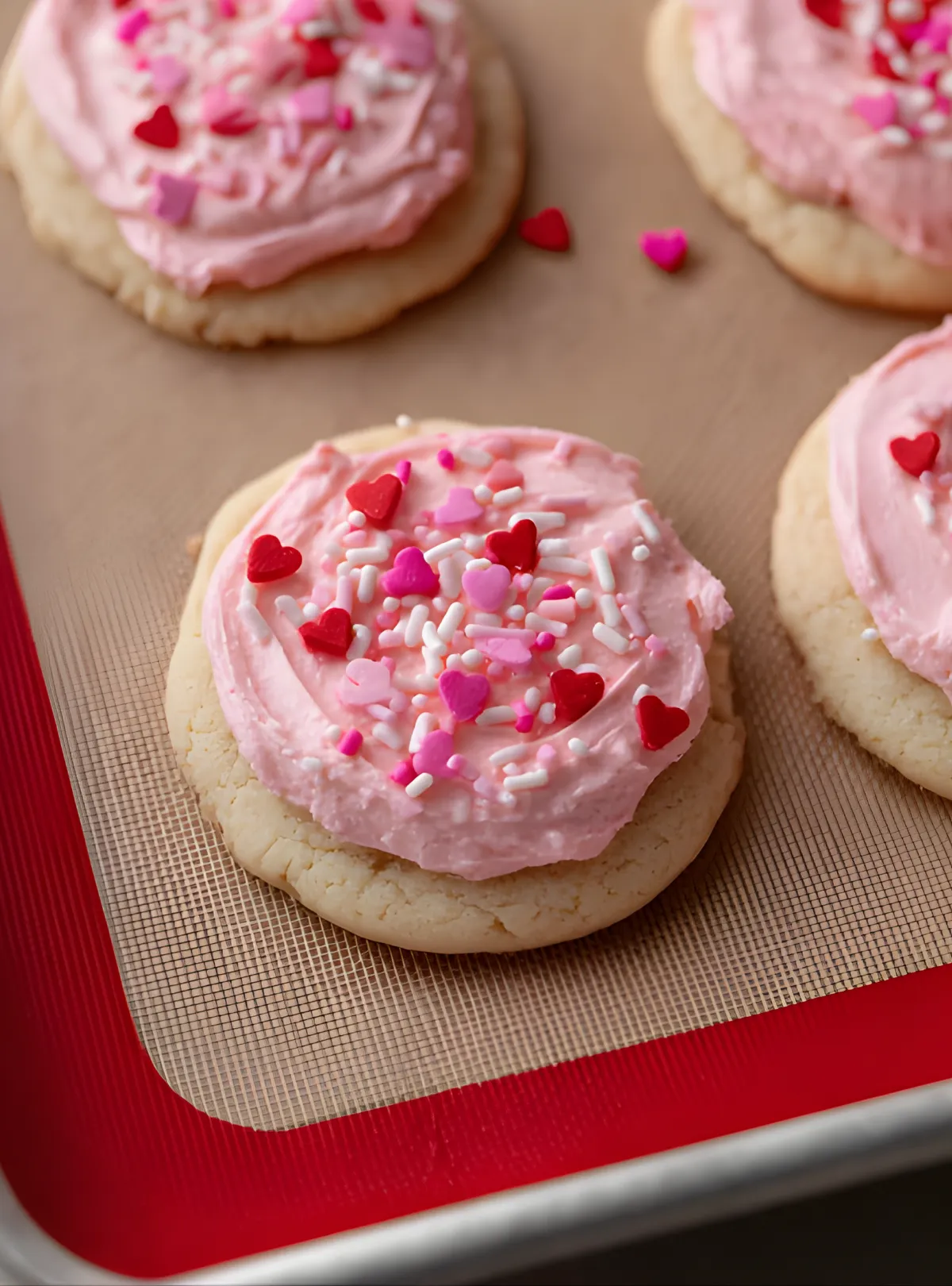 Frosted cookies baking tray