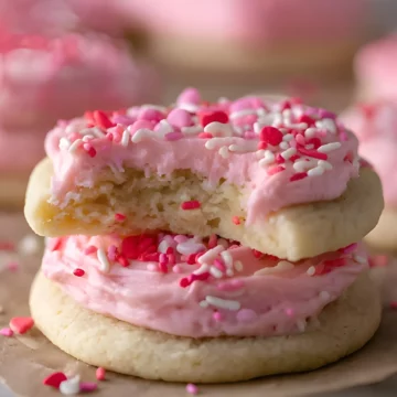 Frosted sugar cookie stack