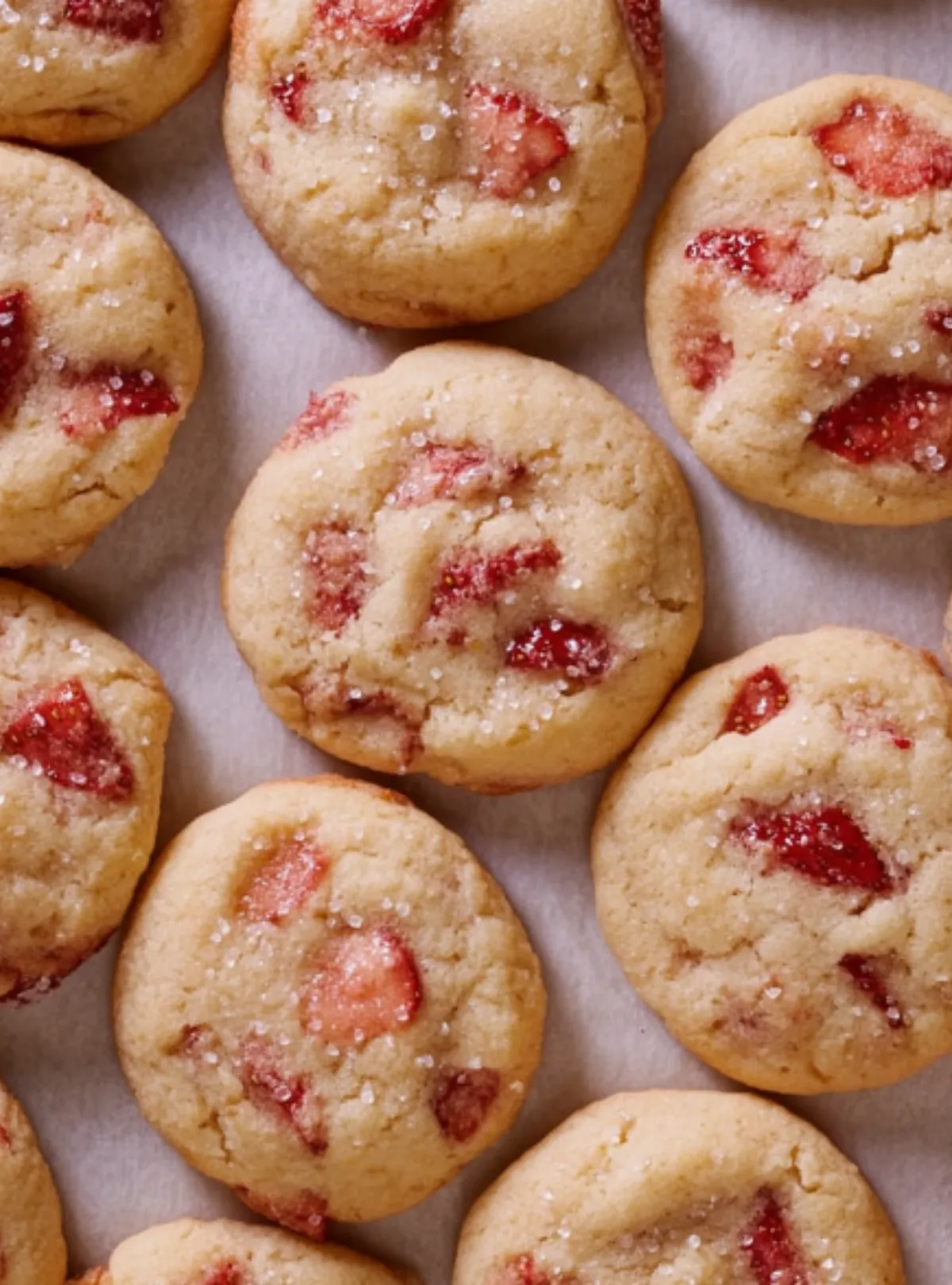 Strawberry cookie dough ball