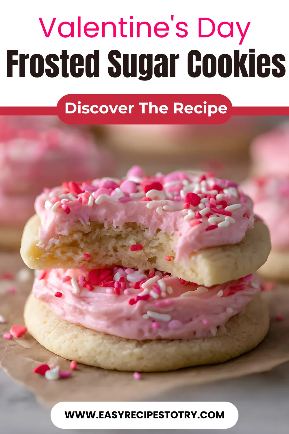 Valentine’s Day Frosted Sugar Cookies