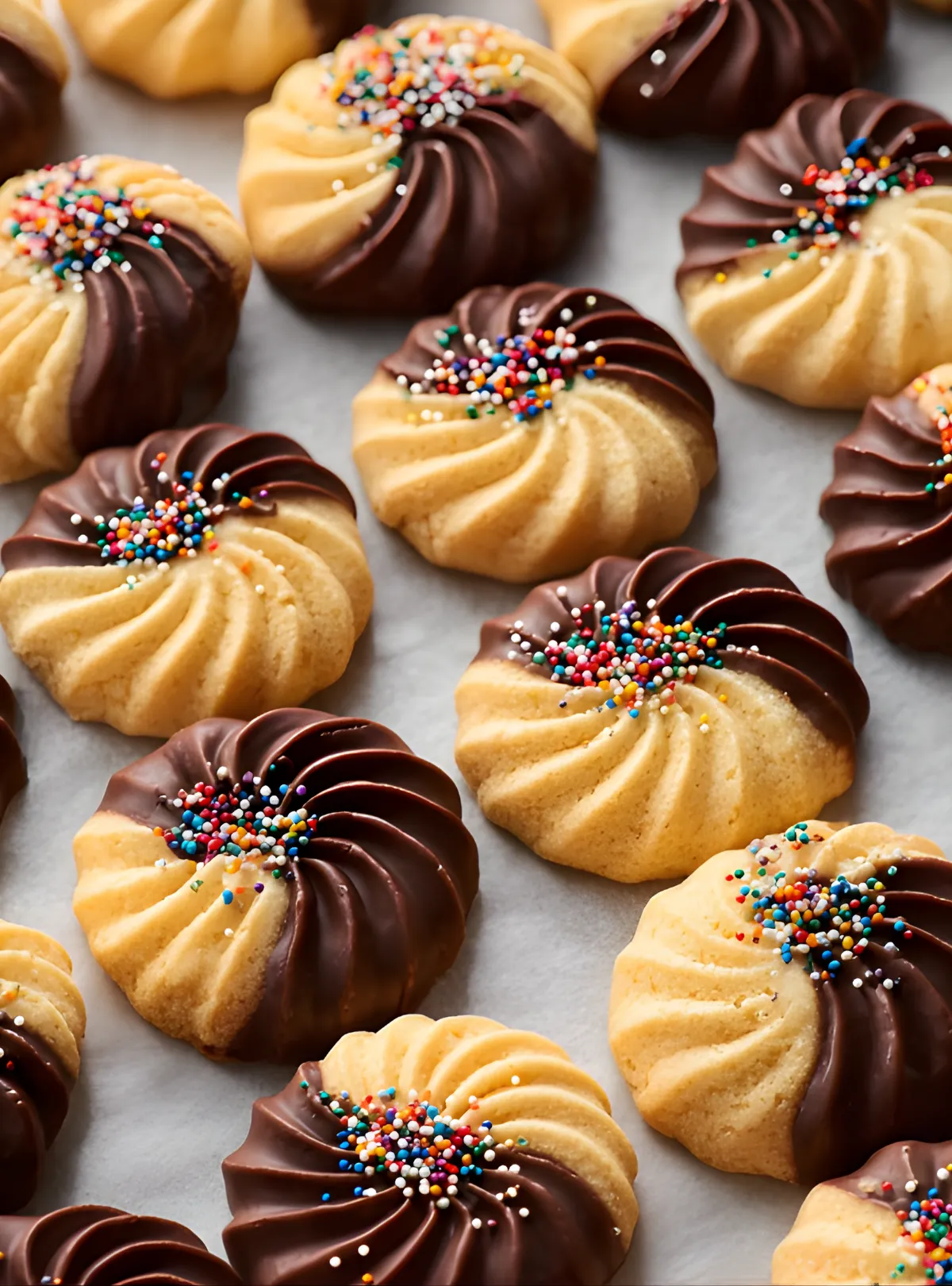 chocolate swirl butter cookies