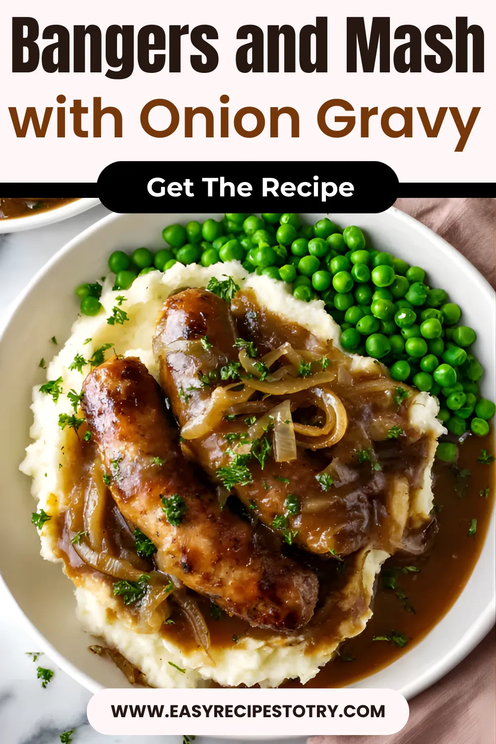 Bangers and Mash with Onion Gravy