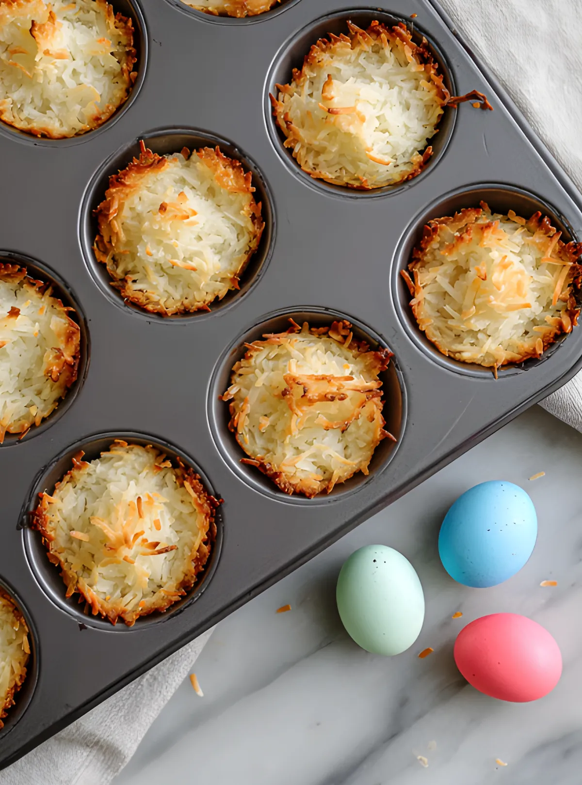 Coconut nests muffin tin