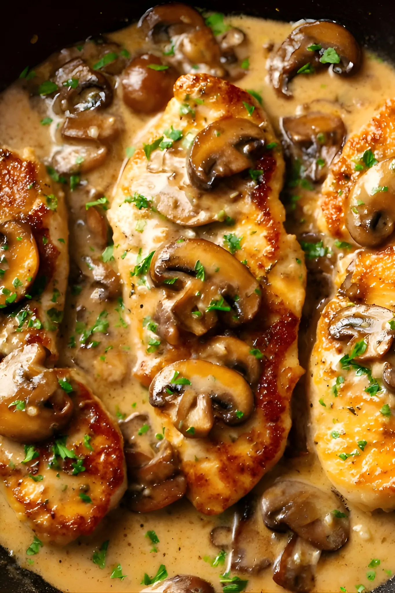 Creamy chicken marsala skillet