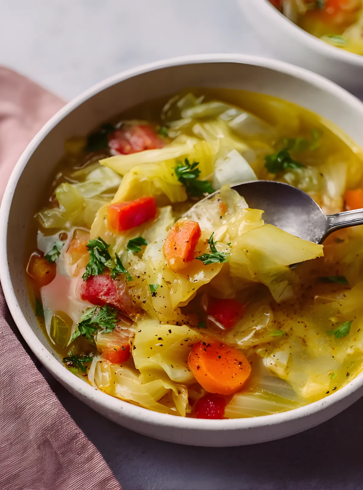 Detox cabbage soup pot