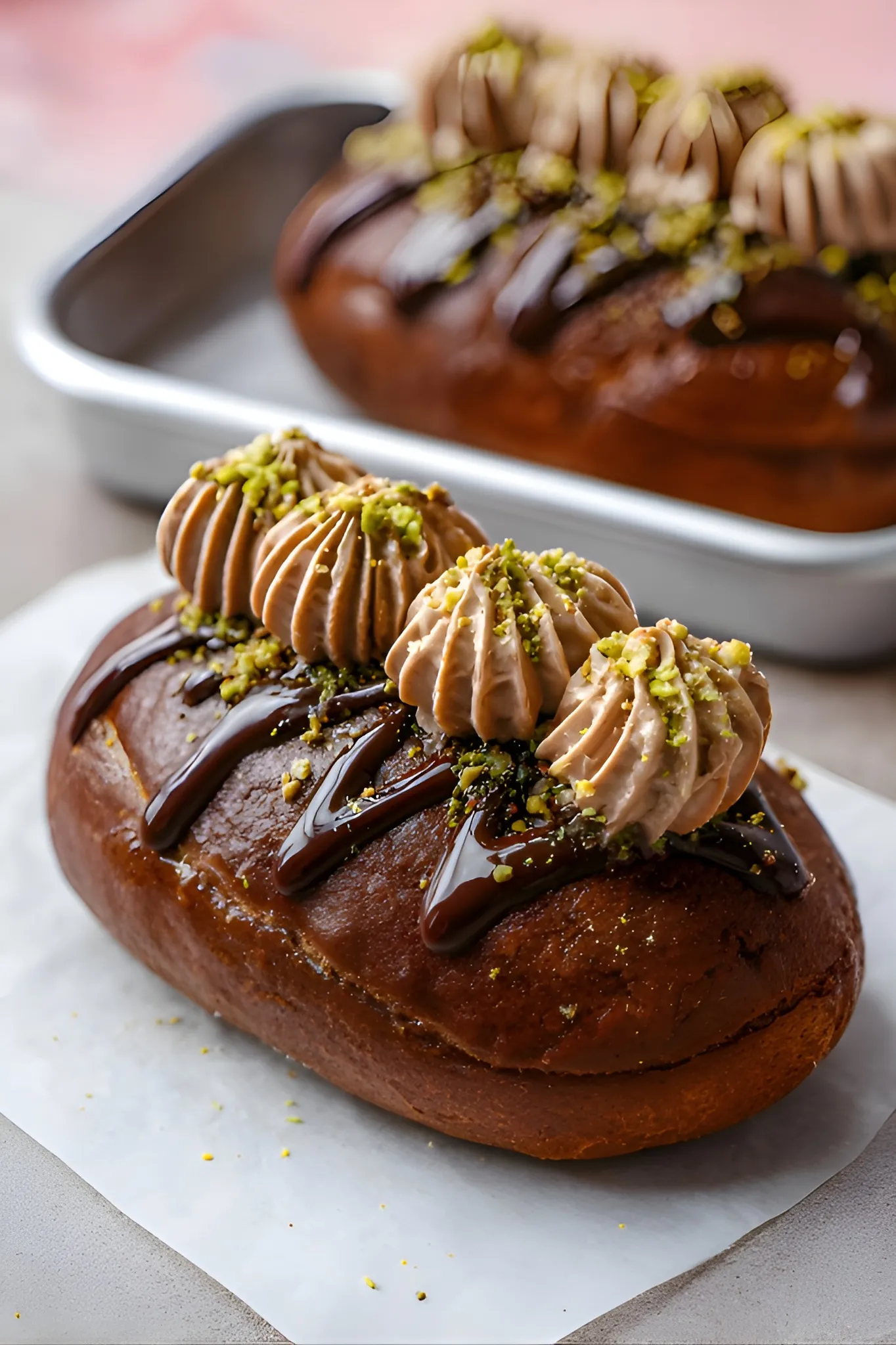 Dubai chocolate salt bread