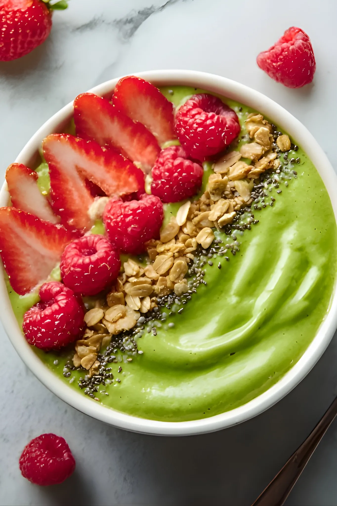 Green smoothie berry bowl
