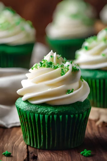 Green velvet cupcake