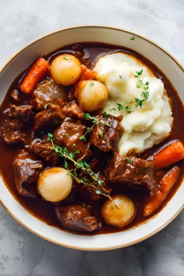 Guinness beef stew bowl