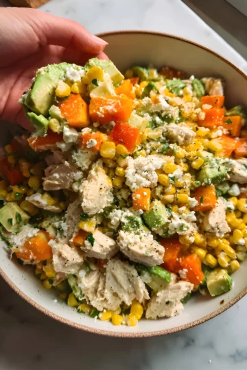 High protein chicken salad