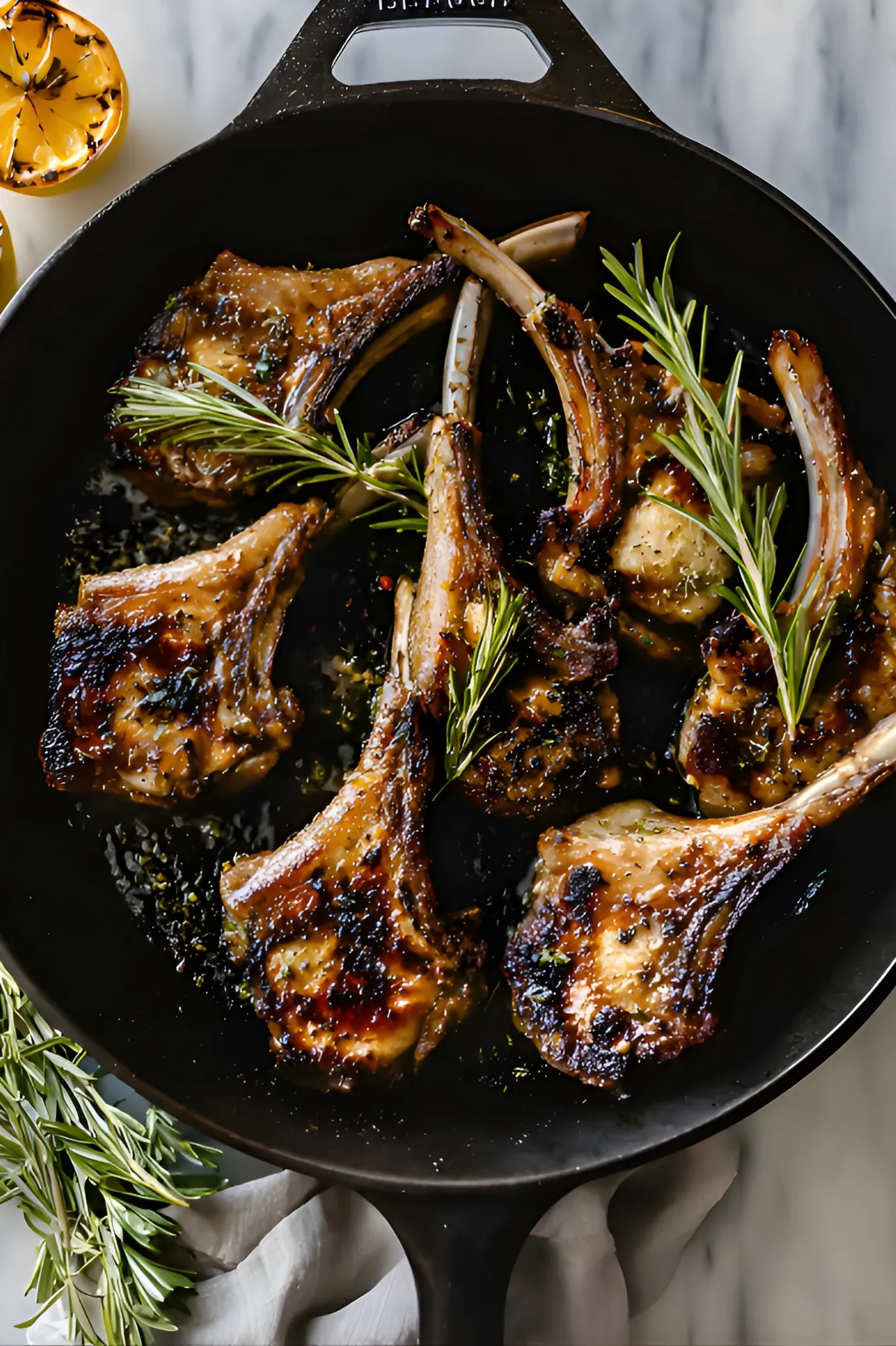 Pan seared lamb chops