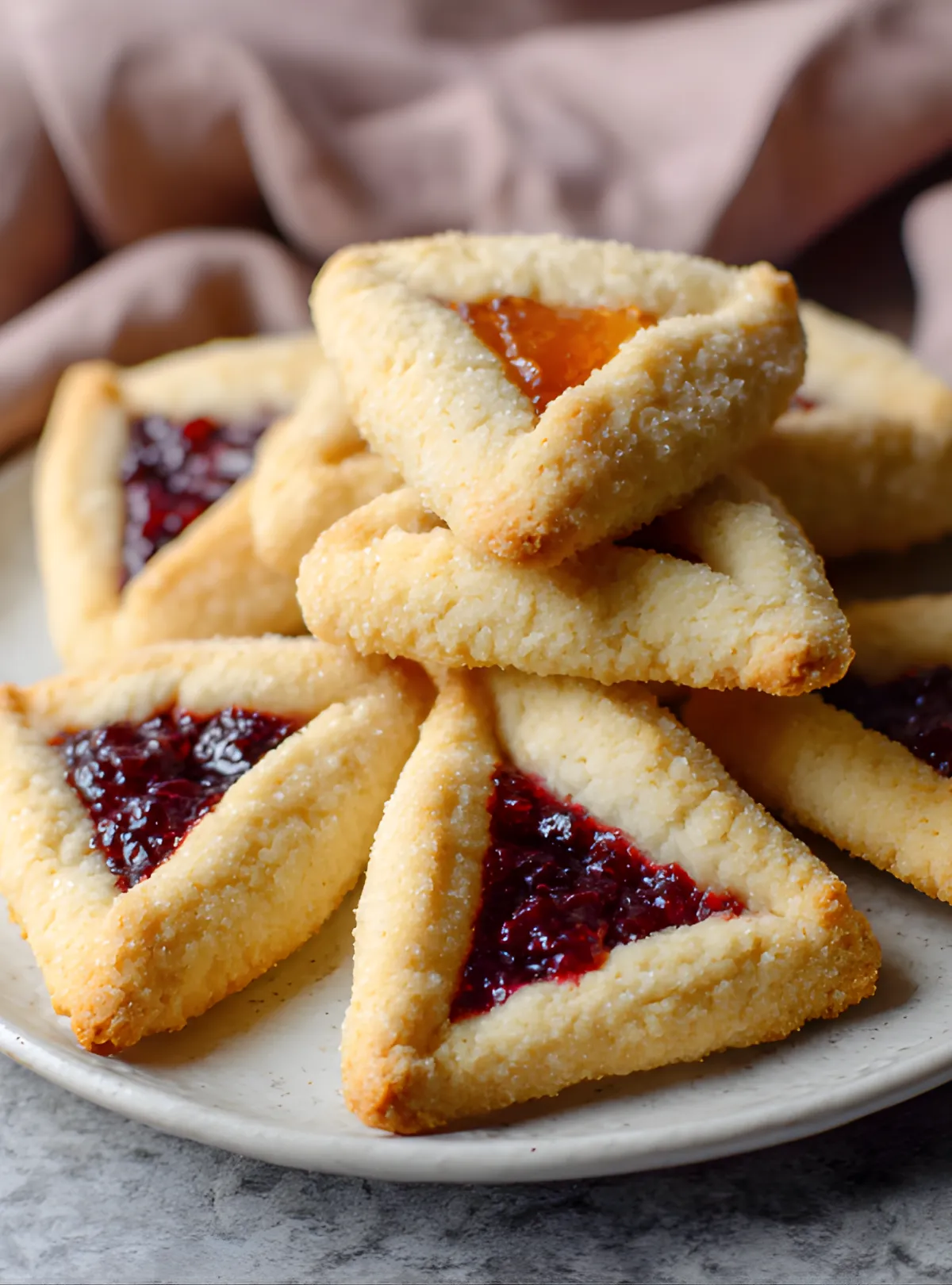 Raspberry apricot hamantaschen