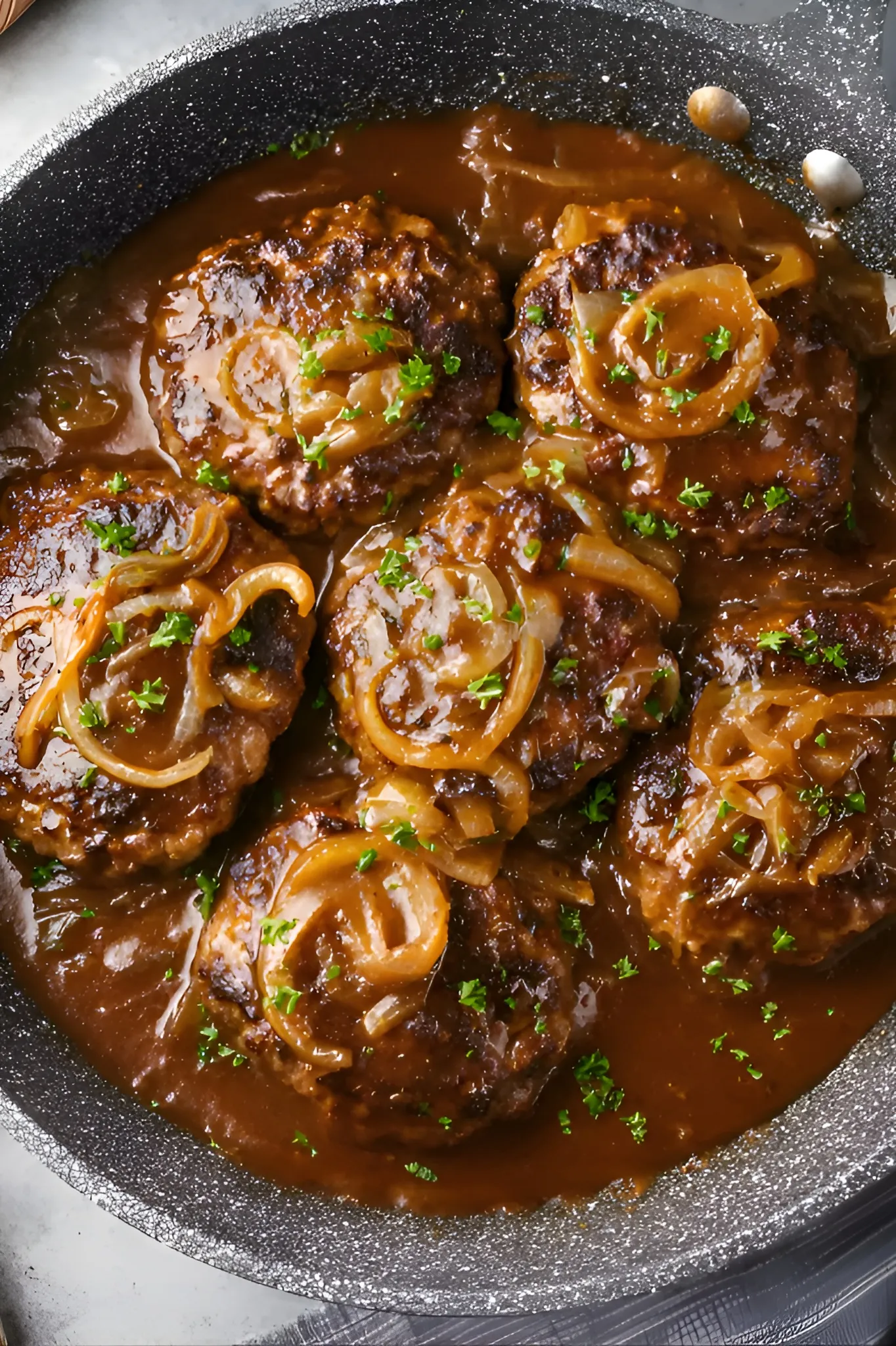 Skillet Salisbury steak dinner