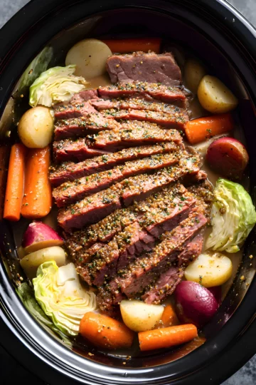 Sliced corned beef crockpot