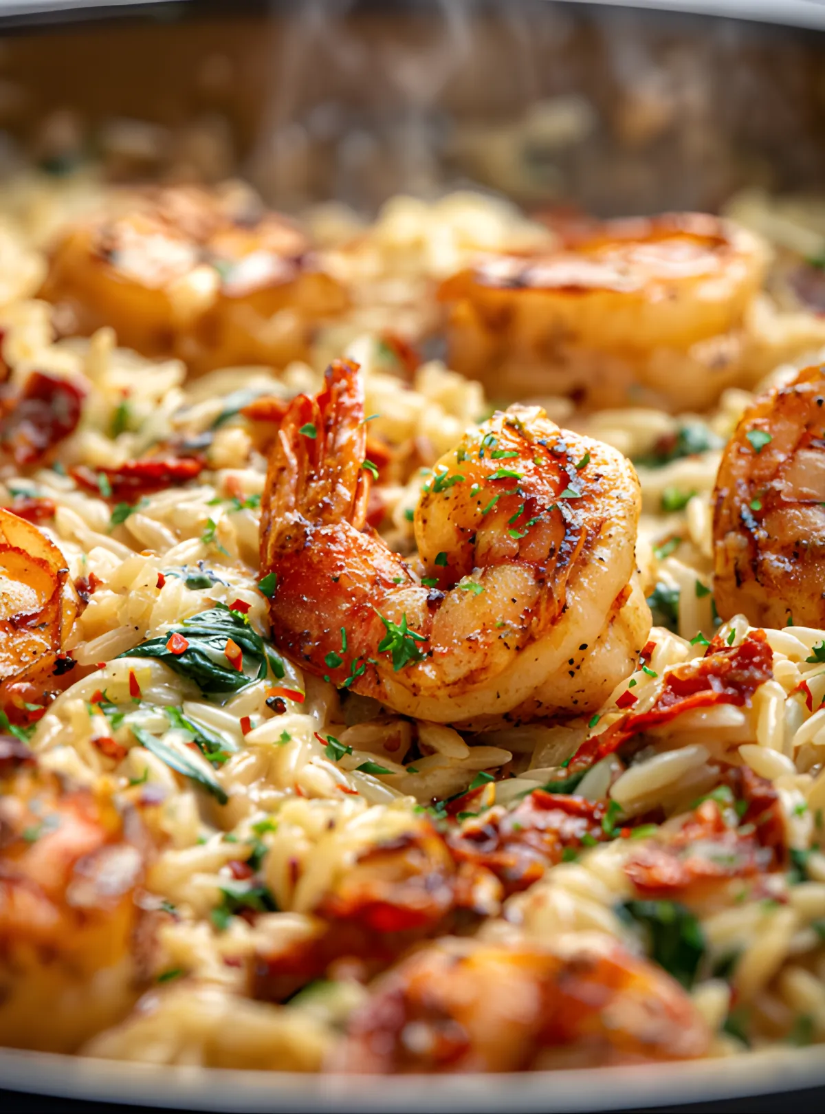 closeup shrimp past