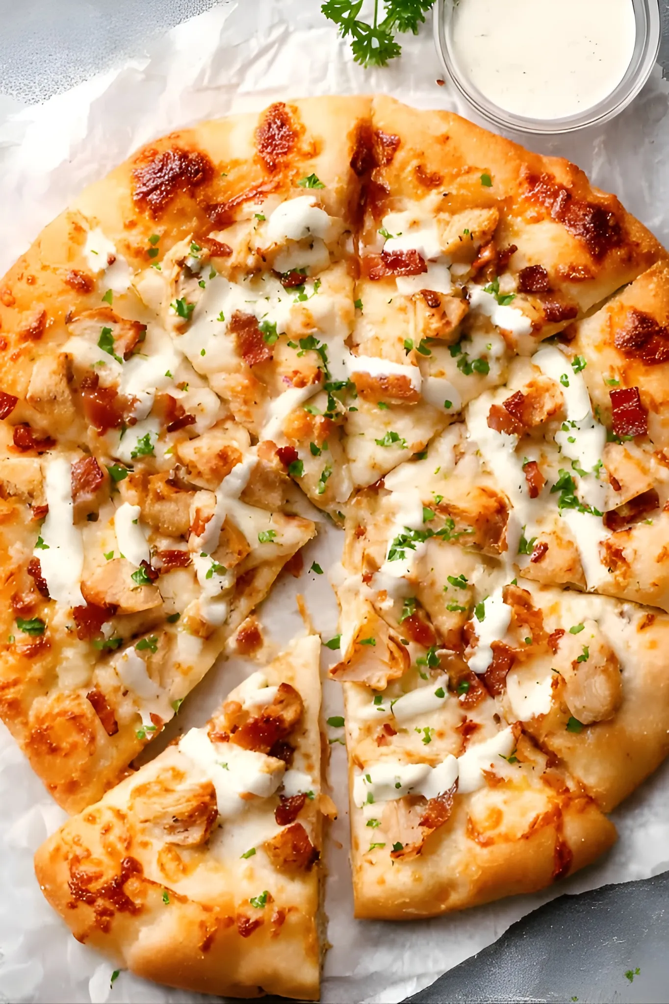 Chicken bacon ranch pizza