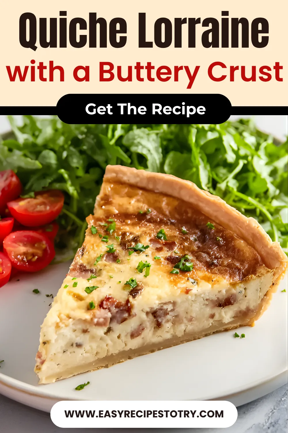 Quiche Lorraine with a Buttery Crust