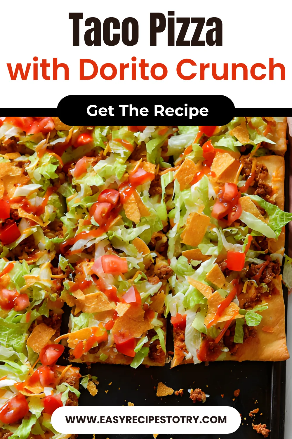 Taco Pizza with Dorito Crunch recipe