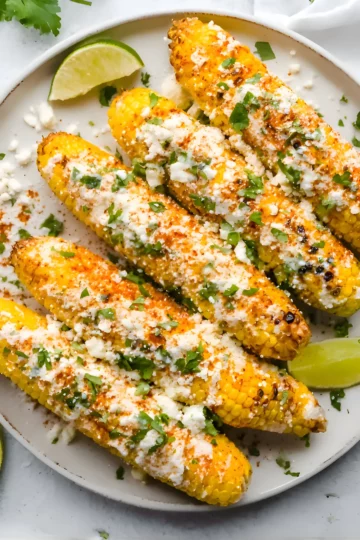 mexican street corn plate