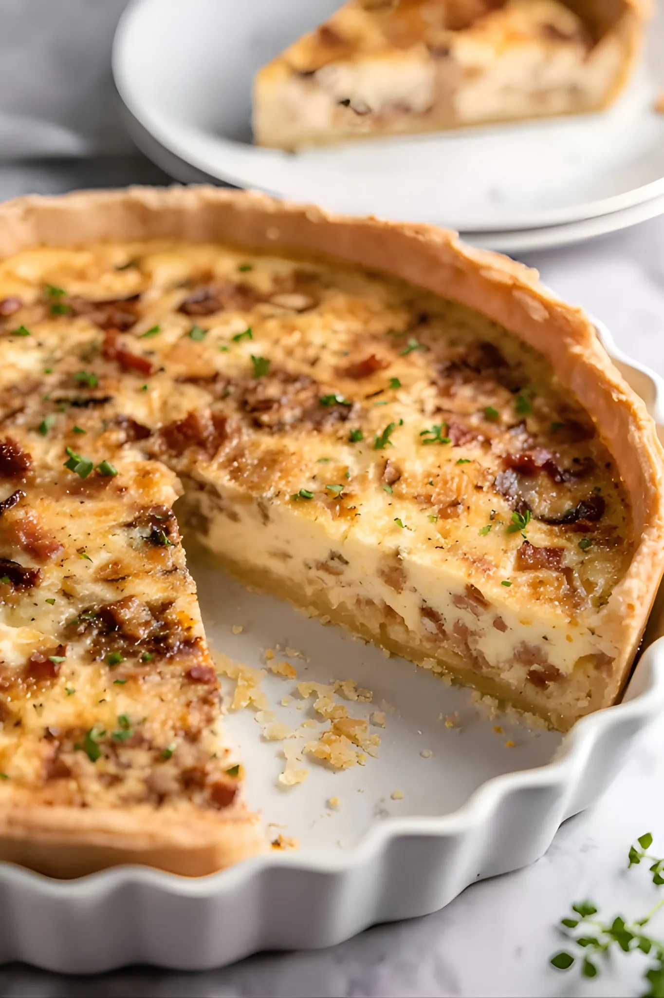 quiche slice salad