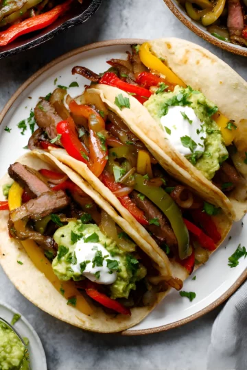 steak fajita tacos