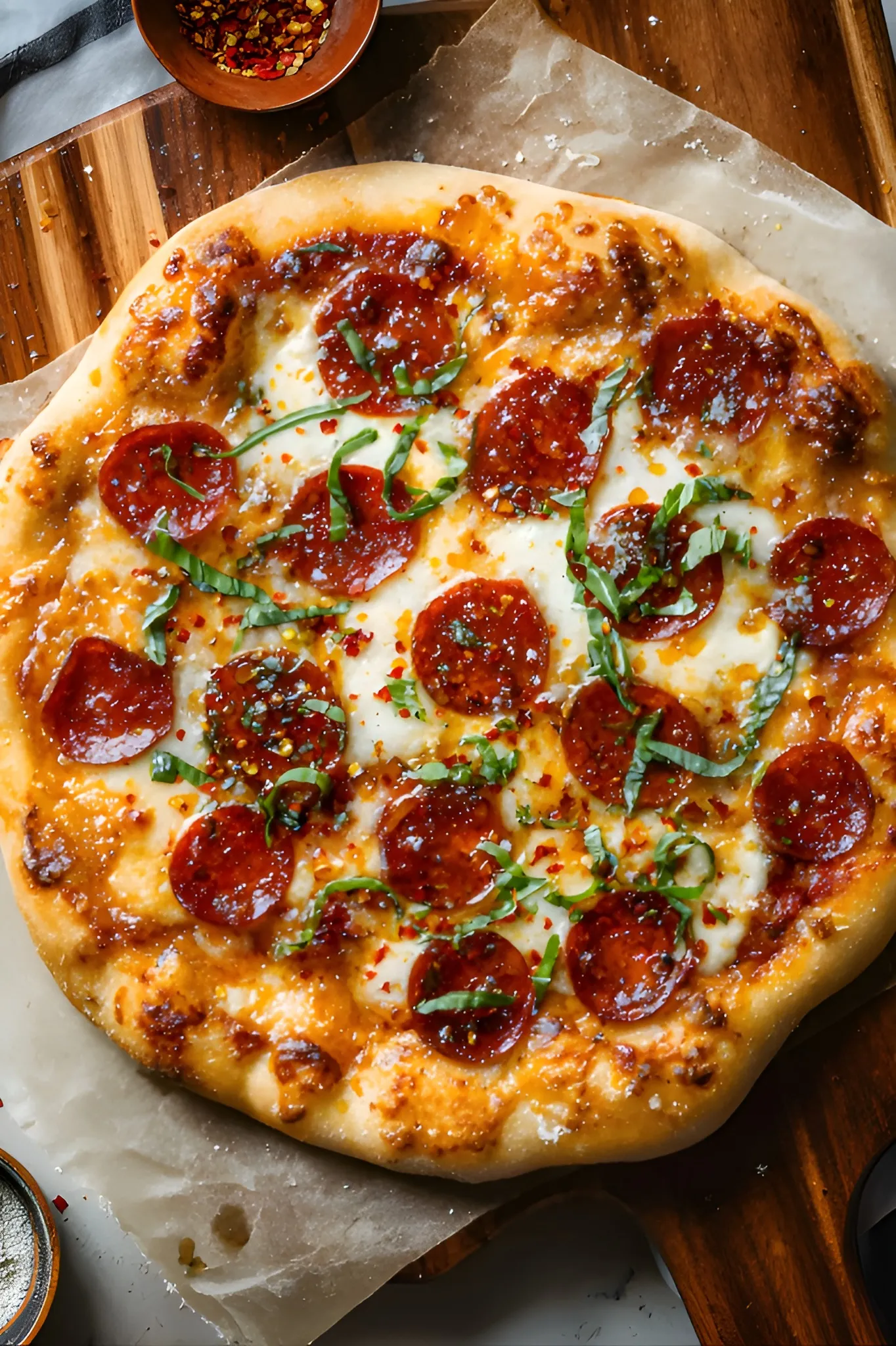 whole pepperoni pizza