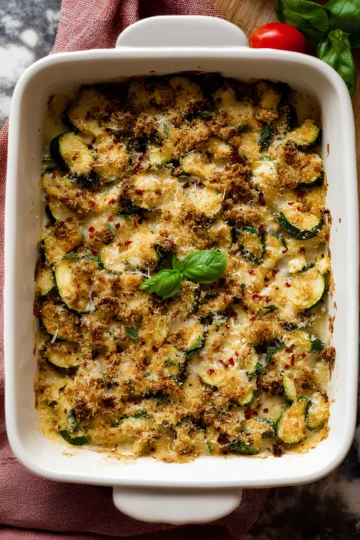Crispy zucchini casserole