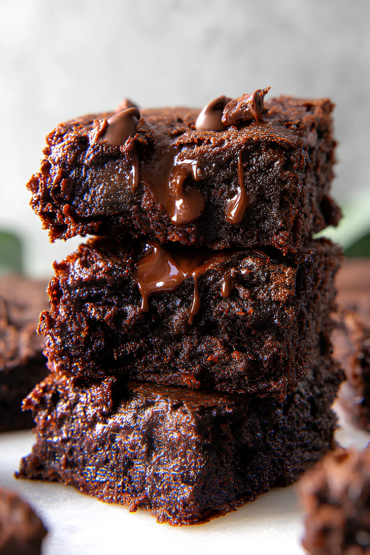 Gooey brownie stack