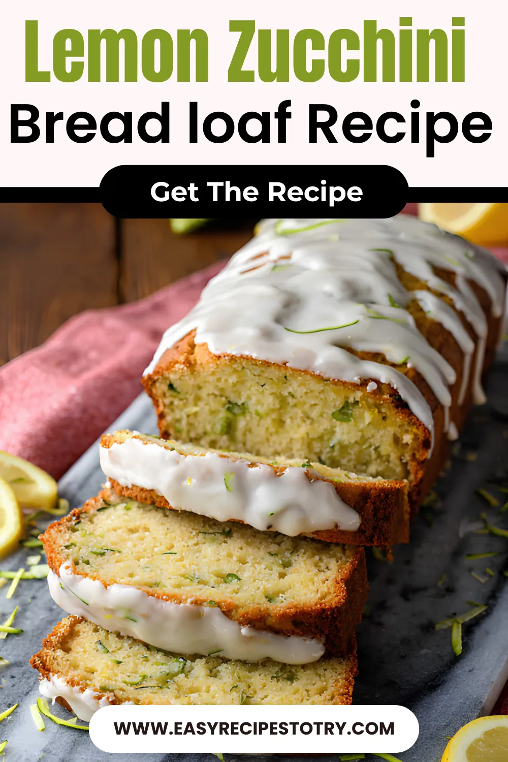 Lemon zucchini bread loaf