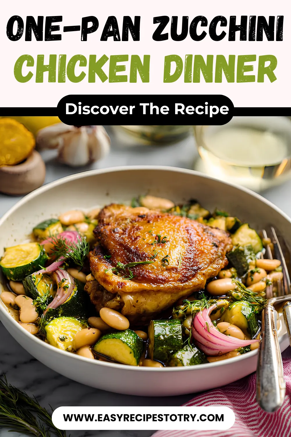 One-pan zucchini chicken dinner