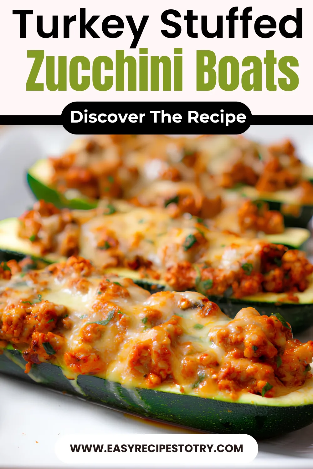 Turkey Stuffed Zucchini Boats recipe